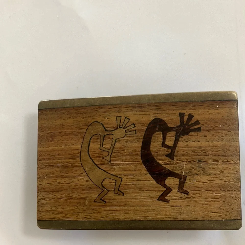 Wooden Kokopelli belt buckle